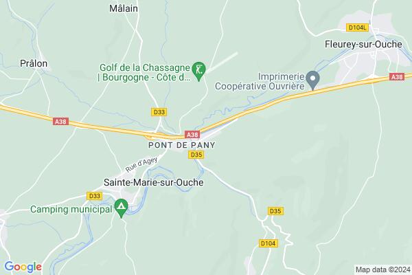 Carte statique de : Aire de covoiturage : Sainte-Marie-sur-Ouche