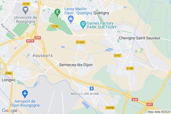 Carte statique de : Médiathèque de Sennecey-lès-Dijon
