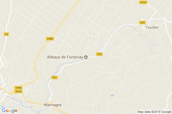 Carte statique de : Abbaye de Fontenay