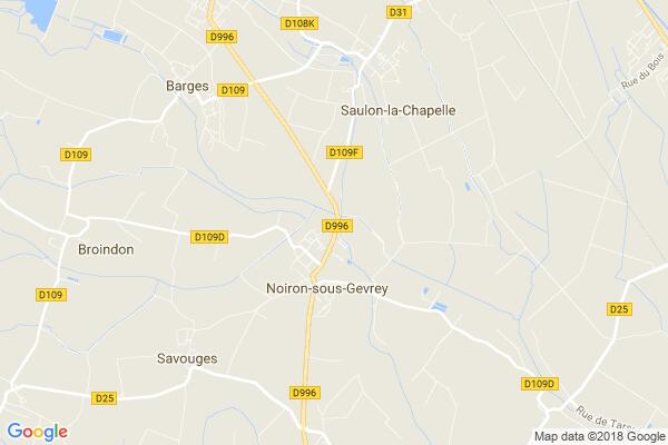 Carte statique de : Aire de covoiturage : NOIRON-SOUS-GEVREY