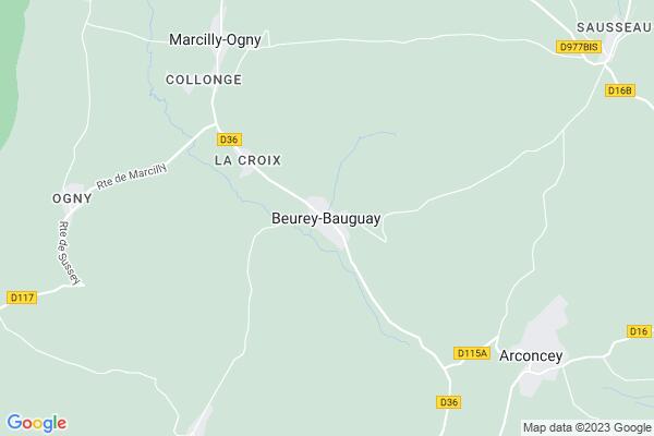 Carte statique de : Bibliothèque de Beurey-Bauguay
