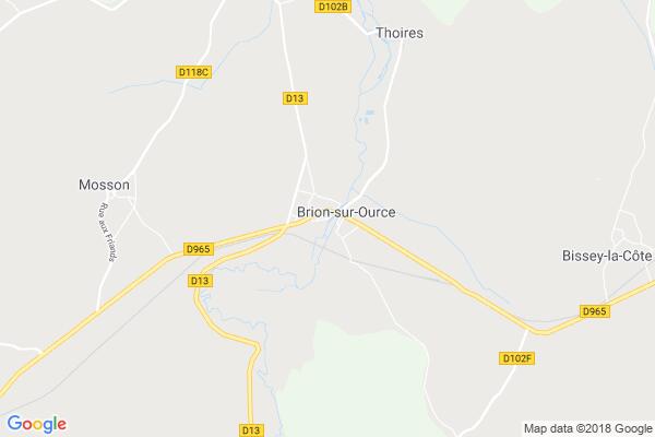 Carte statique de : Bibliothèque de Brion-sur-Ource