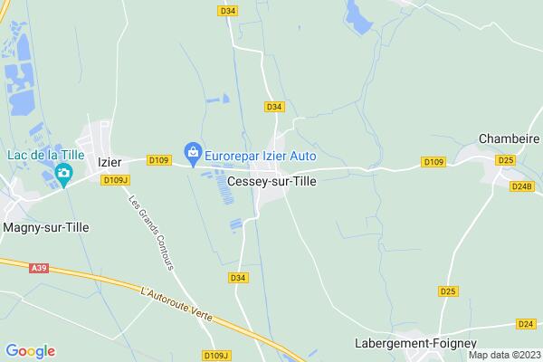 Carte statique de : Bibliothèque de Cessey-sur-Tille
