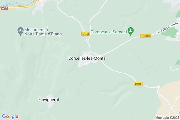 Carte statique de : Bibliothèque de Corcelles-les-Monts