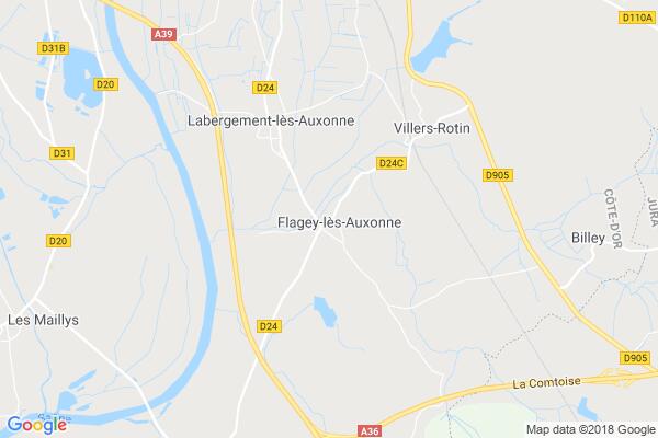Carte statique de : Bibliothèque de Flagey-lès-Auxonne