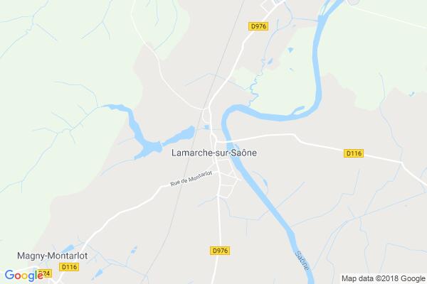 Carte statique de : Bibliothèque de Lamarche-sur-Saône
