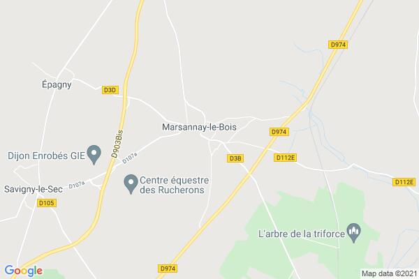 Carte statique de : Bibliothèque de Marsannay-le-Bois