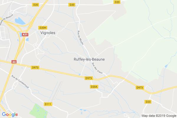 Carte statique de : Bibliothèque de Ruffey-lès-Beaune