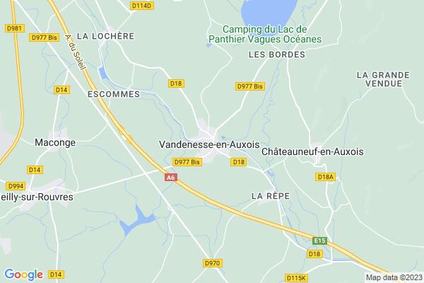 Carte statique de : Bibliothèque de Vandenesse-en-Auxois