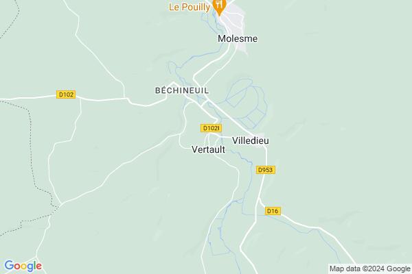 Carte statique de : Bientôt une forêt départementale à Vertault