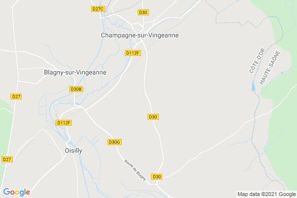 Carte statique de : Champagne-sur-Vingeanne