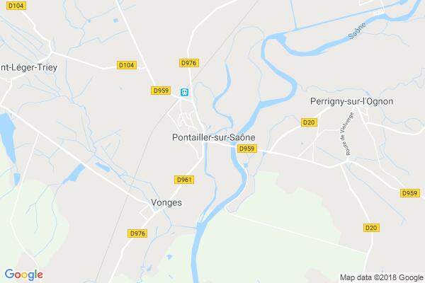 Carte statique de : Communauté de Communes du Canton de Pontailler-sur-Saône
