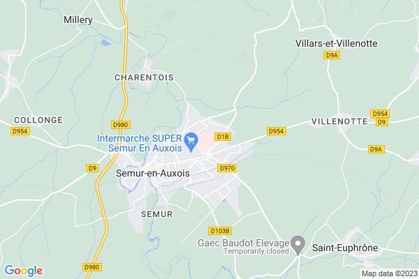 Carte statique de : CPEF : Centre de Semur-en-Auxois