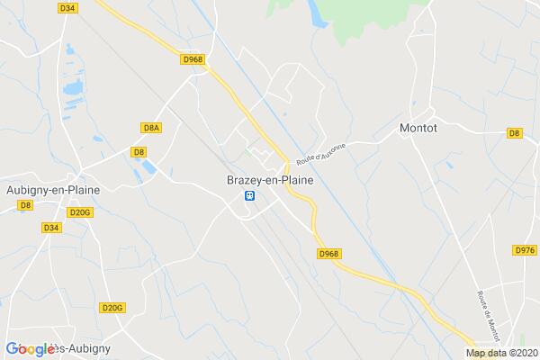 Carte statique de : Ecole de Musique de la Communauté de Communes Rives de Saône (Brazey-en-Plaine)