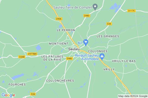 Carte statique de : Ecole de Musique et danse en Auxois Morvan (Saulieu)