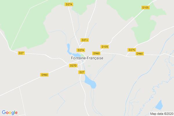 Carte statique de : Ecole des 3 arts de la communauté de communes du Mirebellois et Fontenois (Fontaine Française)