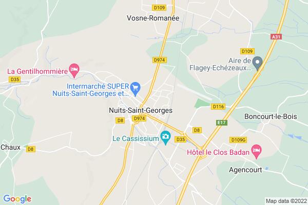 Carte statique de : Espace Numérique Côte-d'Or Nuits-Saint-Georges