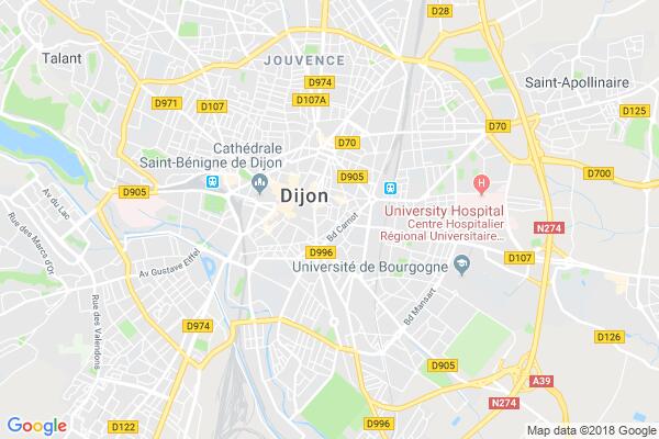 Carte statique de : Groupe folklorique des Portugais de Dijon - ULFE