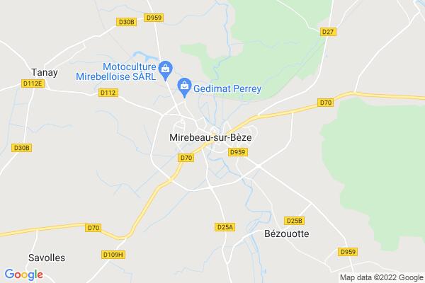 Carte statique de : Médiathèque de Mirebeau-sur-Bèze