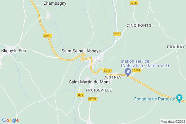 Carte statique de : Médiathèque de Saint-Seine l'Abbaye