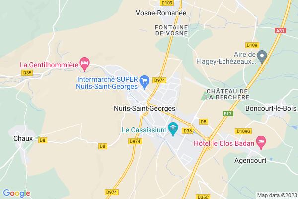 Carte statique de : Médiathèque Intercommunale de Nuits-Saint-Georges