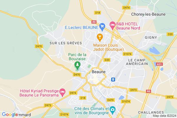 Carte statique de : Mission Locale de l’arrondissement de Beaune