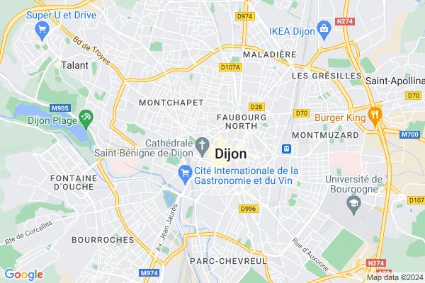 Carte statique de : Mission Locale de l’arrondissement de Dijon