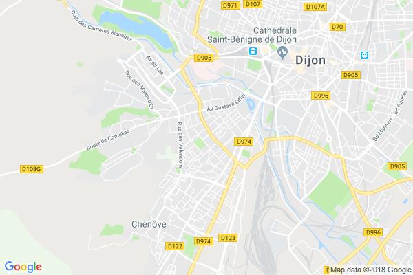 Carte statique de : MJC Dijon Bourroches-Valendons