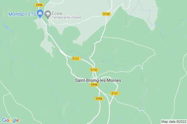 Carte statique de : Saint-Broing-les-Moines