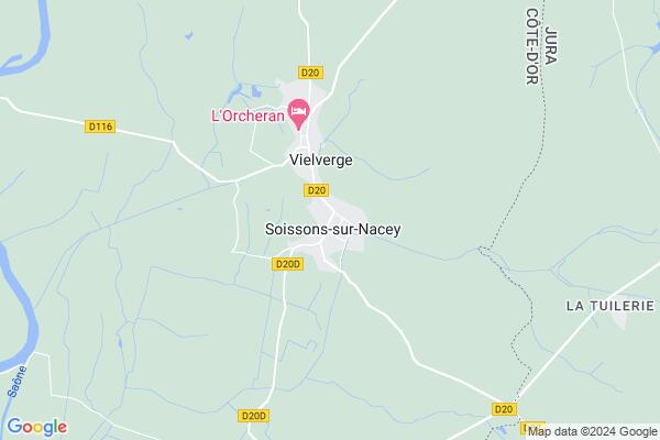 Carte statique de : Sortie nature #15 | Les richesses du sous-bois à deux pas du coeur de village de Soissons-sur-Nacey