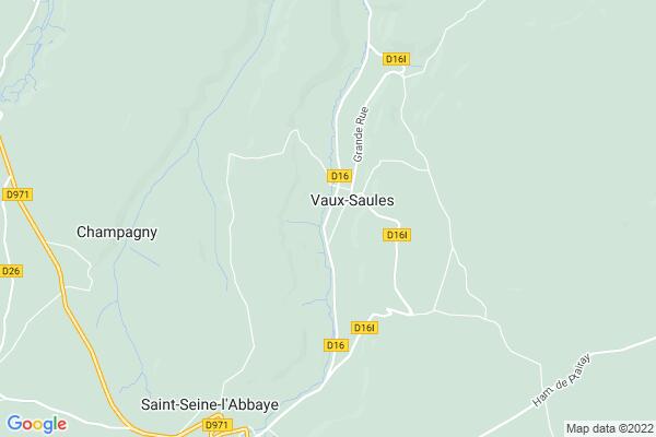 Carte statique de : Vaux-Saules