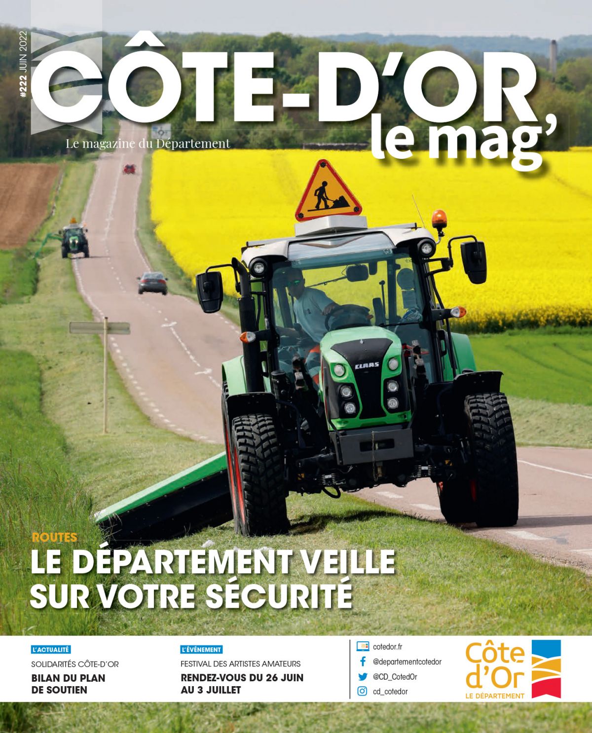 Couv Côte-d'Or le Mag' n°222 - Juin 2022