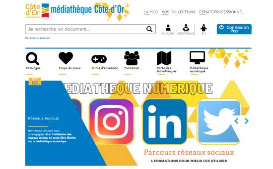 Site Internet de la Médiathèque Côte-d'Or