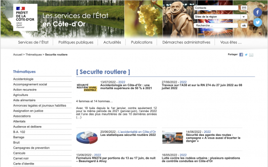 Site Internet des services de l'Etat en Côte-d'Or