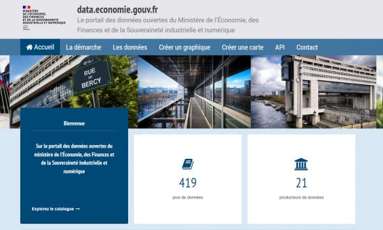 Site web data économie