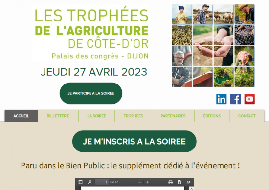 Site Web Trophées de l'Agriculture