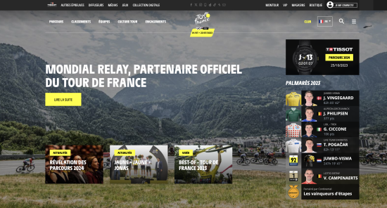 Site Web Le Tour de France